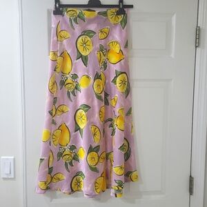 Zara lemon print skirt